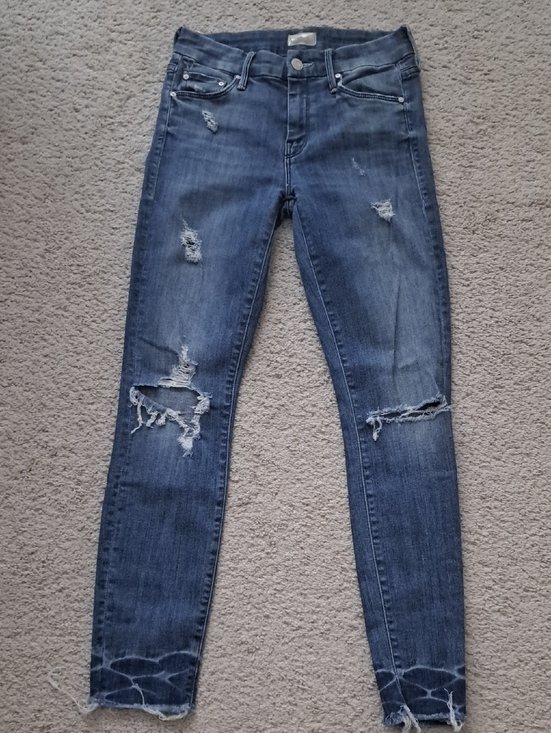 MOTHER Denim - MOTHER Distressed Blue Skinny Jeans Size 24